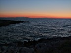 Il crepuscolo a Cala Tamariello, alle Isole Tremiti