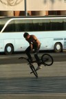 bike performer nella Piazza degli Eroi di Budapest