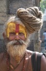 Baba a Pashupatinath, Kathmandu, durante la festivita' di Shivarati