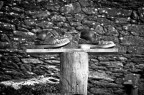 Shoes found along the way to Santiago.