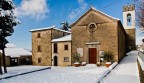 Chiesa di Falciano (AR), Toscana dopo una bella nevicata.