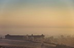 Nebbia e gelo al tramonto