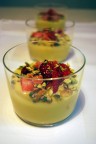 Mousse al pistacchio e fragole Mousse al pistacchio e fragole