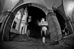 Bergamo, citt alta. Fisheye su treppiedi. Conversione in Lightroom