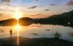 laghetto sull'altopiano di Hardangervidda, Norvegia