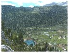Panorama alpino con lago