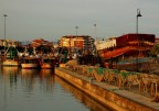 scorcio del porto canale di Pescara, in una mattina d'Aprile