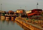 scorcio del porto canale di Pescara, in una mattina d'Aprile