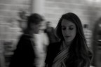 iso 400
T 1/20
f 2,2
scattata con 35mm f/1,8 Nikkor su NIKON D3100

Silvia, in un primo tentativo di panning (quasi per caso :P ). 
Spero di ricevere commenti e considerazioni sul risultato. Purtroppo non credo di aver tagliato e compressato bene la foto ( uscita parecchio rumorosa, colpa dell'iso e della scarsa luminosit del loco). Nell'album inserisco anche la foto con le dimensioni originali. :)
