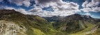 vista dal sentiero che parte dal passo Forcola e porta ai laghetti del Forcola . unione di 5 scatti a 10 mm. con filtro digradante, vista circa di 200. sulla sx verso il passo forcola e in centro la strdada che arriva dalla valle di Livigno.