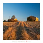 Road, sunset &amp; moon