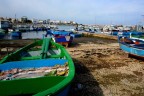 Barche nel piccolo porticciolo di Santo Spirito a Bari