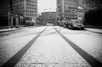 Segni di automobile sulla prima nevicata - Lussemburgo - Fuji X100