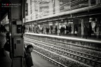 Attendendo il treno alla stazione di Shibuya, Tokyo
