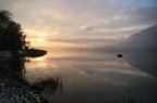 tramonto sul lago di Annone