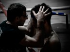 Cosa pu fare di pi un maestro se non incoraggiare il proprio allievo?

Foto scattata con un 70-300 dalle scalinate di un palazzetto dello sport.
dati di scatto
f: 5.3
tempo di esposizione: 1/160
ISO: 1600
esposizione +1
distanza focale 240 mm
distanza dal soggetto 12m
nessun flash
Nikon d3100