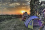 8 giugno 2012: 10 giorni dopo le scosse del 29-5-2012 a Medolla nessuno dorme in casa. Chi ha posto ospita le tende e i camper di parenti e amici che altrimenti dovrebbero dormire in macchina davanti a casa o andare a chiedere un posto tenda nei campi sfollati.
Si mangia fuori, tutti insieme, e si parla di chi ha ancora la casa e chi no, di quali capannoni sono ancora in piedi, se le scuole riapriranno a settembre, di come sta chi  rimasto ferito.
Noi siamo tornati a dormire in casa il 9 luglio. (HDR)