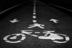 bike, man, arrows, stripes and .............