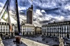 HDR di 7 scatti di Piazza Castello vista dalla balconata di Palazzo Madama