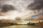 Piena dell'Arno sulla Torre della Cittadella (PI)