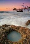 Tramonto sulla costa dei trabocchi.