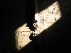 Una luce illumina un geroglifico...