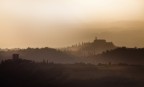 tramonto e foschia