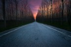 lungo il cammino a quell'ora della sera