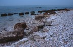 La spiaggia di Portonovo d'inverno.