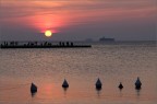 Tramonto sul molo Audace