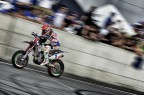 Ivan Lazzarini in azione durante il Supermoto delle Nazioni svoltosi a Cremona