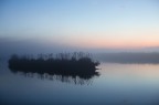 riflessi con nebbia nel delta del Po
