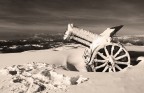 Sacrario militare di Cima Grappa, in stile antico. Gennaio 2010