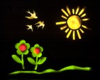 Disegno colorato con la luce