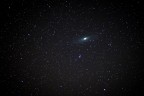 Primissimo approccio a questo tipo di foto, quest'immegine  stata ottenuta senza inseguitore,  la somma di 49 foto a iso6400, 2.5sec., 135mm, f2.8.