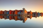 Mirrored colourful village