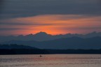 L'intento della mia composizione era quello di evidenziare la dimensione del vogatore ferma in contemplazione del tramonto. 
Gli ampi spazi intorno a lui vorrebbero infatti evidenziare la solitudine in cui ha vissuto questo momento.