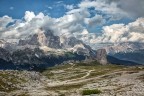 Vista dal rifugio Averau con lo sfondo delle Tofane