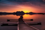 Alba d'inverno sul lago Maggiore