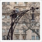 Lungo il viale si trovano questi lampioni liberty disegnati nel 1906 da Pere Falqus, nell'angolo compaiono l'Escudo de Barcelona, la corona Aragonese e naturalmente il Pipistrello.