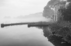 Leggera foschia al tramonto.. Lago Puccini.