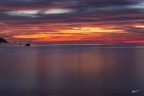 Tramonto del sole inghiottito dalla notte..