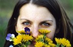Luli with flowers