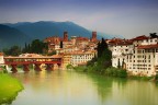 Panorama su Bassano dal Ponte della Vittoria. Maggio 2025