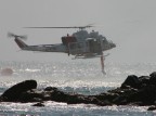 Dimostrazione di salvataggio in mare. Il pieno controsole secondo me da una atmosfera ancora pi drammatica.