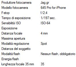 dati di scatto foto 645 PRO Iphone.JPG